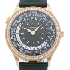 PATEK PHILIPPE 7130R-014 Automatic World Time Rose Gold / Diamonds Bezel Watch