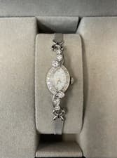 Hamilton Ladies Vintage Cocktail Watch 14k Gold And Diamonds