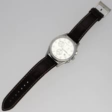 Hamilton H386120 Jazzmaster Thinline Silver Dial SS Leather Quartz Men's Watch