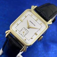 Vintage 1953 Man’s HAMILTON CARL Stunning Silver Dial Serviced & 1 Year WARRANTY