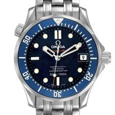Omega Seamaster Midsize 36 Steel Blue Dial Mens Watch 2222.80.00 Box Card