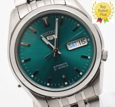 RARE *MINT* SEIKO 5 7S26-01V0 Green Dial 21J Men's Automatic Watch JAPAN