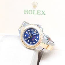 Rolex 29mm 18K Half Yellow Gold Blue Dial Lady Yachtmaster REF: 169623