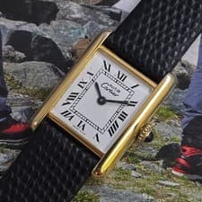 Authentic Ladies 1970s Cartier Tank Mechanical Manual  Classic and Clean