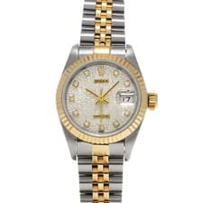 ROLEX Datejust 69173G Silver computer/diamond WATCH 717394
