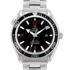Omega Seamaster Planet Ocean 2201.51.00 42mm Black Arabic Steel Mens Watch 2009