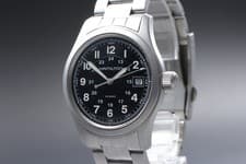 [Near MINT]  Hamilton Khaki H684112 38mm Black Dial Date Quartz Men's Watch