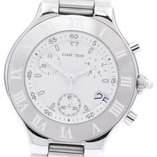 CARTIER CHRONOSCAPH W10184U2 Date Silver Dial Quartz Men's Watch_944721