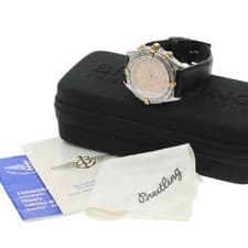 BREITLING CHRONOMAT 81950 39mm SS Beige Dial Automatic Chronograph Date #C476