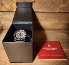 Victorinox Dive Master 500 Mechanical Auto Watch Gray Dial 43mm Black PVD Diver