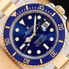 2022 NEW CARD ROLEX SUBMARINER DATE 126613LB BLUE 18K GOLD CERAMIC 41MM WATCH
