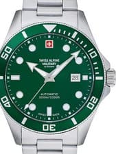 Swiss Alpine Military 7095.2134 Diver Automatic Mens Watch 44mm 30ATM