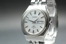 [Exc+5] SEIKO Lord Matic 5606-7120 Silver Dial Stainless Steel Watch from JAPAN