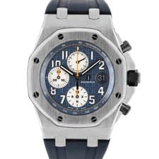Audemars Piguet Royal Oak Offshore Steel Navy Blue Orange 42mm 26470ST Watch