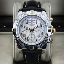 Full Set 2016 Breitling Chronomat 44mm Rose Gold White Roman Dial IB0110