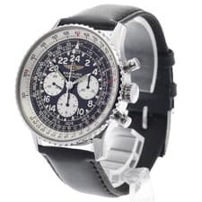BREITLING NAVITIMER COSMONAUT A12019 41mm SS Black Dial Hand-Wind #C198