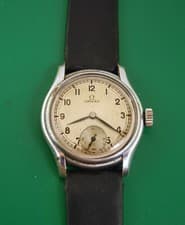 Vintage 1939 Stainless Steel 32.5mm Men OMEGA  Watch Caliber 26.5 military dial