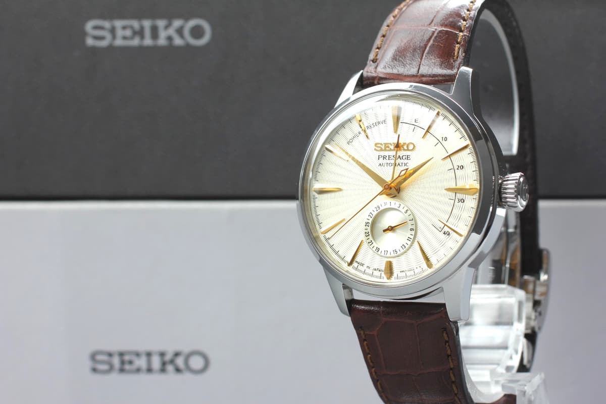 [N MINT w/Case,Paper] SEIKO Presage 4R57-00E0 SARY107 Gold Dial AT Men's Watch
