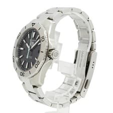 6wcb0132 TAG Heuer Aquaracer WBP1114 Black Dial Used Men s Watch from JAPAN