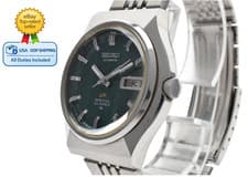 [Exc+5] SEIKO LM Special 5216 7040 Roadmatic 23 Automatic Green Watch JAPAN