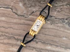 Cartier Art Deco Cocktail Watch Duoplan Yellow Gold Manual Wind Vintage 1930s