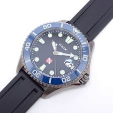 Timex Tiburon Automatic 44mm Men's Watch Black Dial Used From Japan