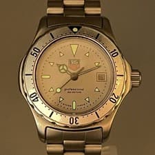 Tag Heuer Professional 200m 972.008R-2 Silver SS 28mm Quartz Divers Watch Works