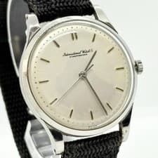IWC Watch Schaffhausen Silver Hand-Winding 35mm Unisex Auth Rare
