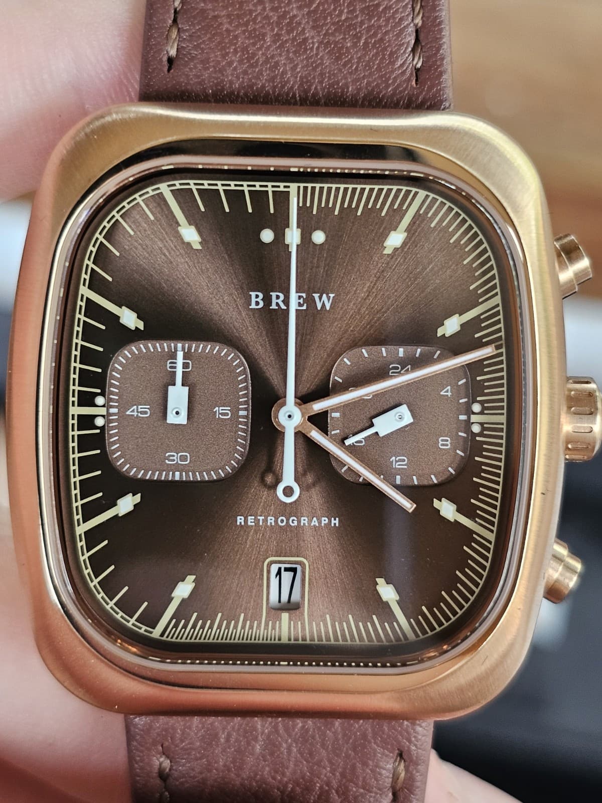 BREW Retrograph “Espresso” Brown Dial – Full Set – Excellent Condition