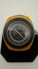 Vintage Tissot Sideral S Automatic 1970s Orange Fiberglass Black Dial Date