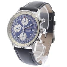 BREITLING OLD NAVITIMER A13022.1 41mm SS Leather Navy/Silver Automatic #C237
