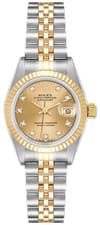 Rolex Datejust Lady Champagne Diamond Factory Dial on D Link Jubilee Ref 69173