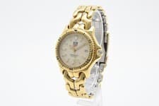 [Exc+++] Tag Heuer Professional 200M S94.713M/E Gold Bezel 34mm Qz Mens Watch
