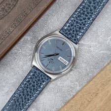 Rare Seiko Lord Matic LM 5606-7010 Linen Dial Blue Automatic Vintage Watch Dress