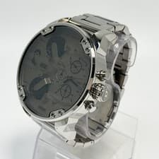 Diesel MRDADDY 20 Analog Quartz Watch 57mm Silver Stainless Steel Bracelet