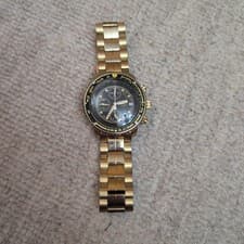 Used Working SEIKO 7T62-0EB0 Flightmaster 42mm Pilot Chronograph Japan Authentic