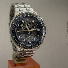 Citizen Men's  Eco-Drive Atomic Blue Angels Skyhawk S.S Bracelet WatchJY0040-59L