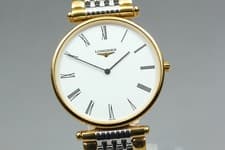 [Near MINT] LONGINES L4.635.2 33mm Roman White Dial Quartz S.S Band Men's Watch