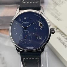 2023 Glashütte Original PanoMaticLunar 1-90-02-46-32-61 Blue Dial Steel Full Set