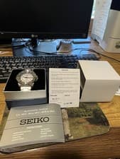 Seiko 5 Sports SRP481K1  Diver Baby Ice Monster w/ Box and Bracelet wrapped