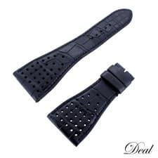 Men's Leather Belt Black Gold Square Buckle Genuine Roger Dubuis