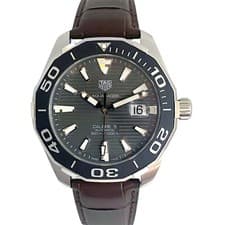 With Certificate TAG Heuer WAY201M.FC6474 Aquaracer Gray Men s Silver Used fro