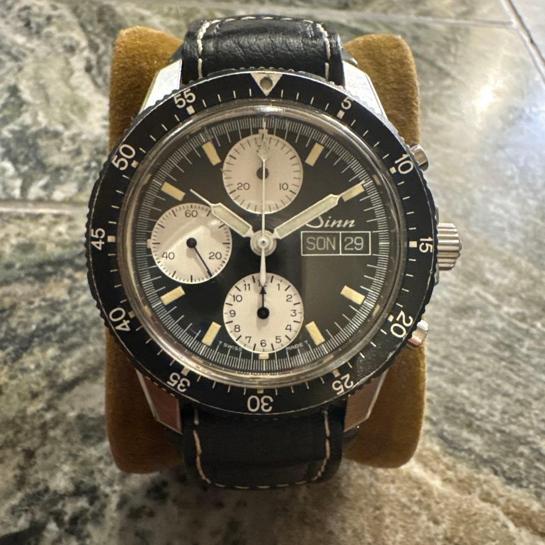 Sinn 103 Chronograph Reverse Panda 90s Manual VN Luminal Hands Used
