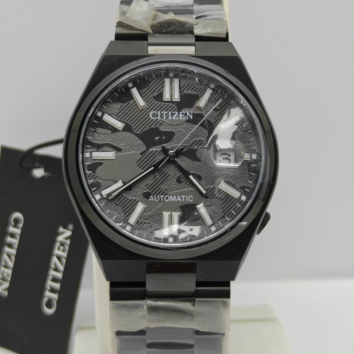 Citizen Automatic Black Camouflage Dial NJ0155-87E Sapphire Glass Men's Watch