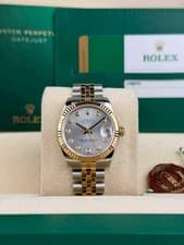 Rolex Datejust 31mm Silver Diamond Fluted Jubilee Preowned 2018 Full 178273