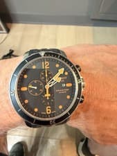 Tissot Seastar 1000 Automatic Chronograph Valjoux 7750 Black Orange Mens Watch