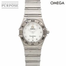 Omega Constellation 1561 71 Mini Women's Quartz Watch White Shell SS Used