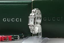 Box [Near MINT]  Gucci 1800L Silver Change Belt Quartz Women’s Watch From JAPAN