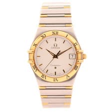 Vintage 33mm 1998 Omega 396.1201 Constellation Quartz Wristwatch 18K Roman Bezel