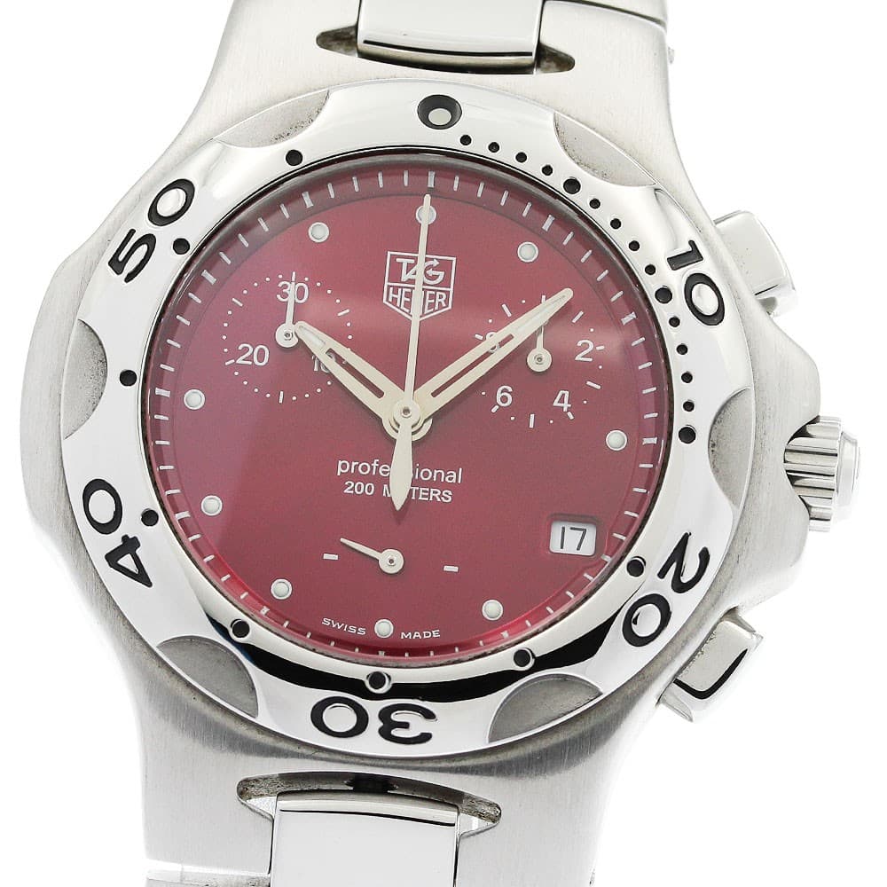 TAG HEUER Kylium CL1213 Chronograph Bordeaux Dial Quartz Boy's Watch_948896